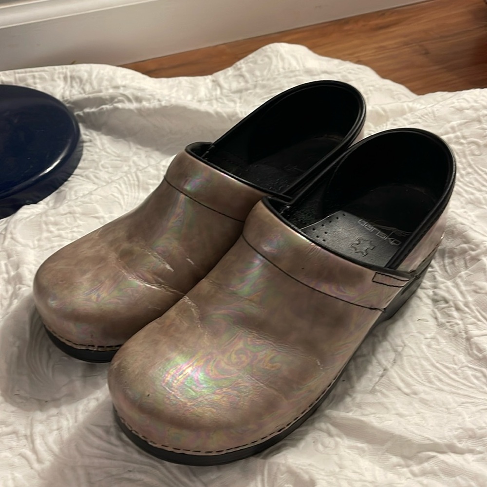 Dansko iridescent Clogs size 40